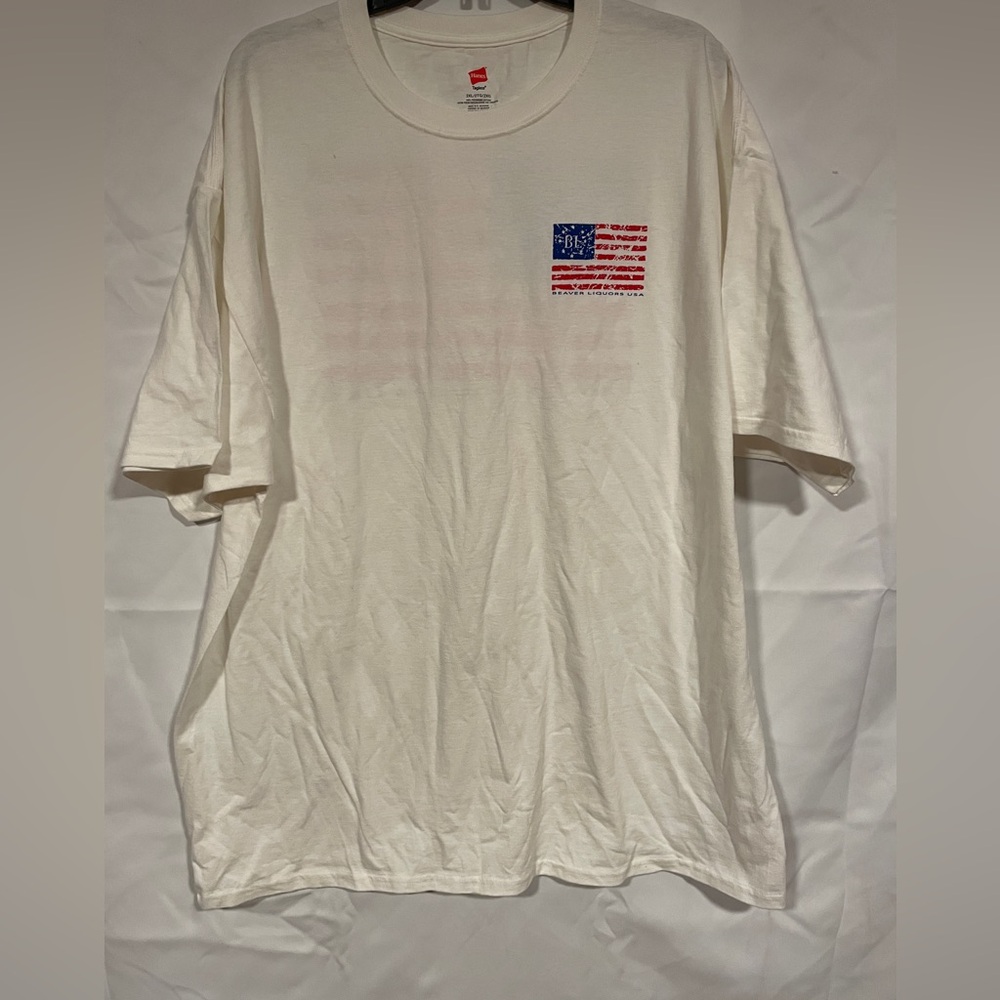 Men’s size 2XL white Beaver Liquors shirt. New without tag